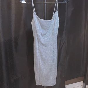 Plaid body con dress